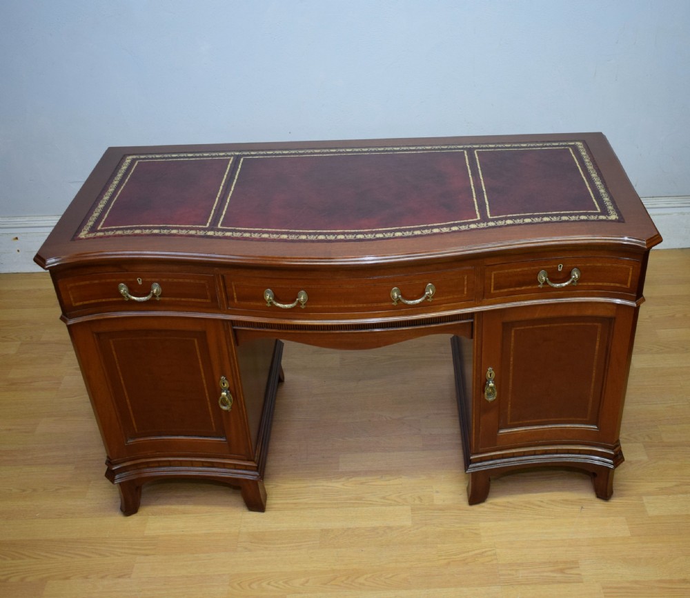 Edwardian Mahogany & Inlaid Desk View II