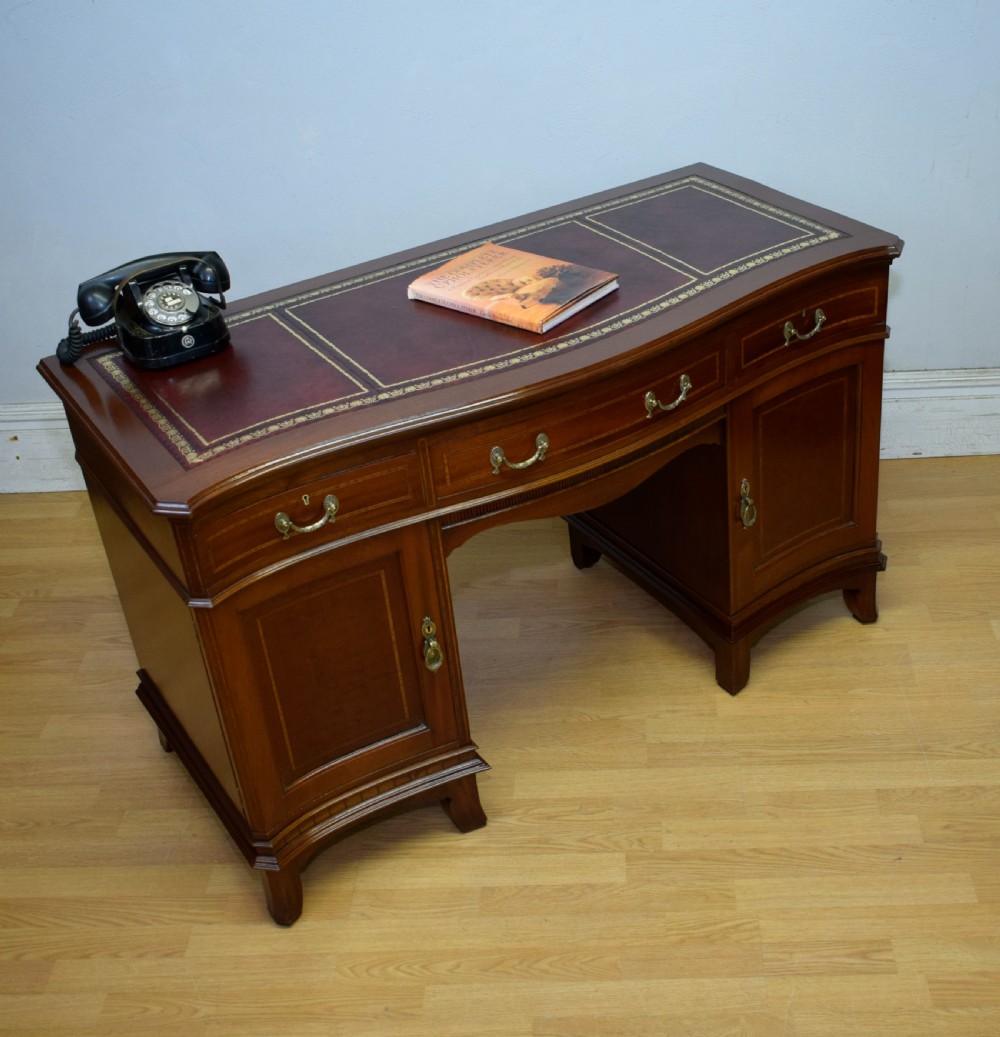 Edwardian Mahogany & Inlaid Desk View III