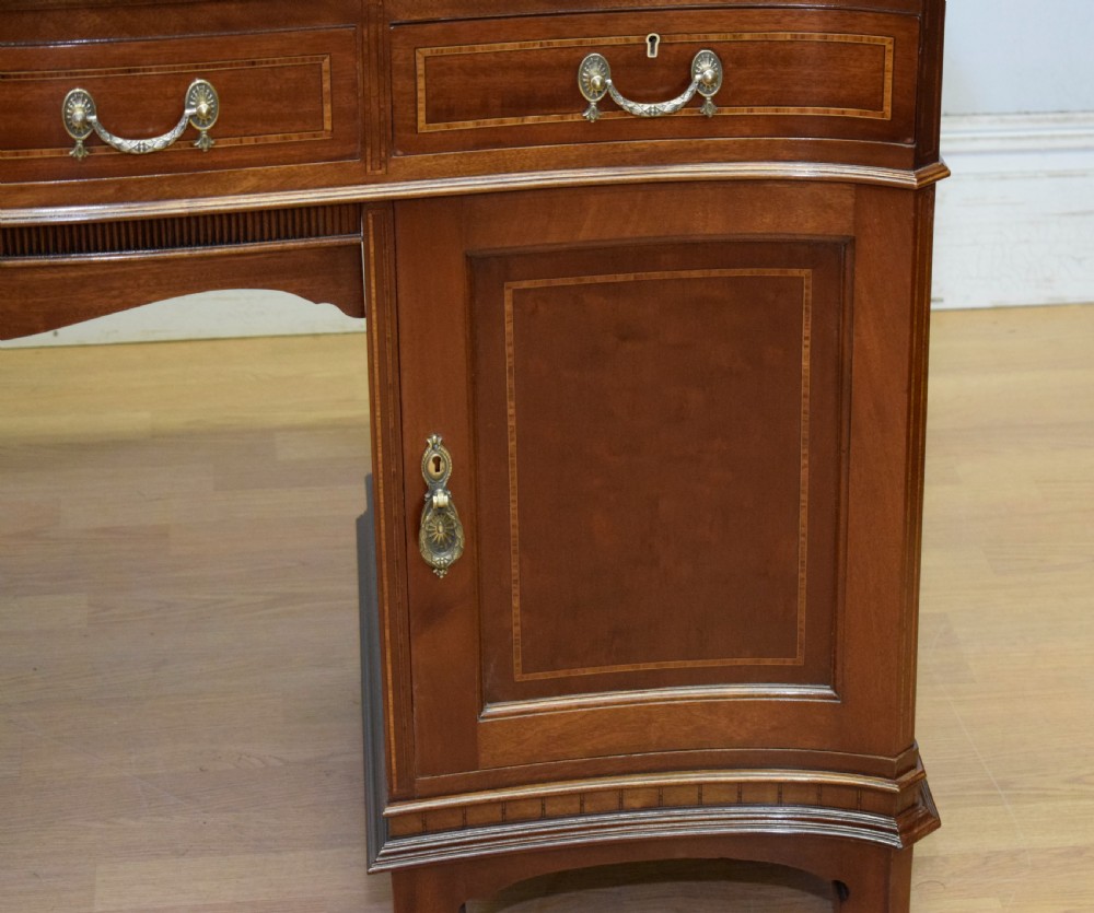 Edwardian Mahogany & Inlaid Desk View V