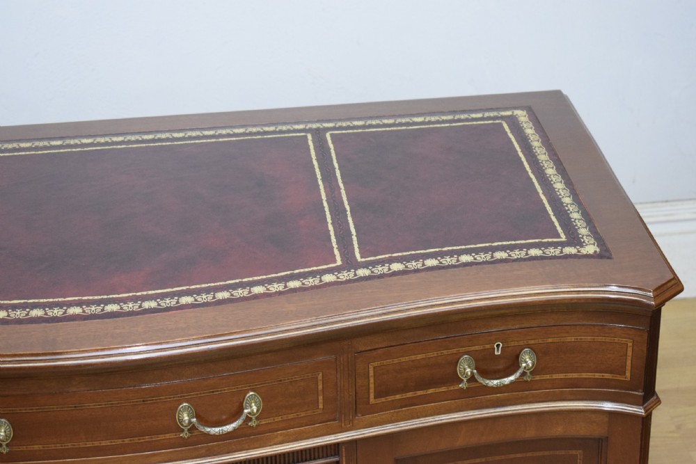 Edwardian Mahogany & Inlaid Desk View VIII