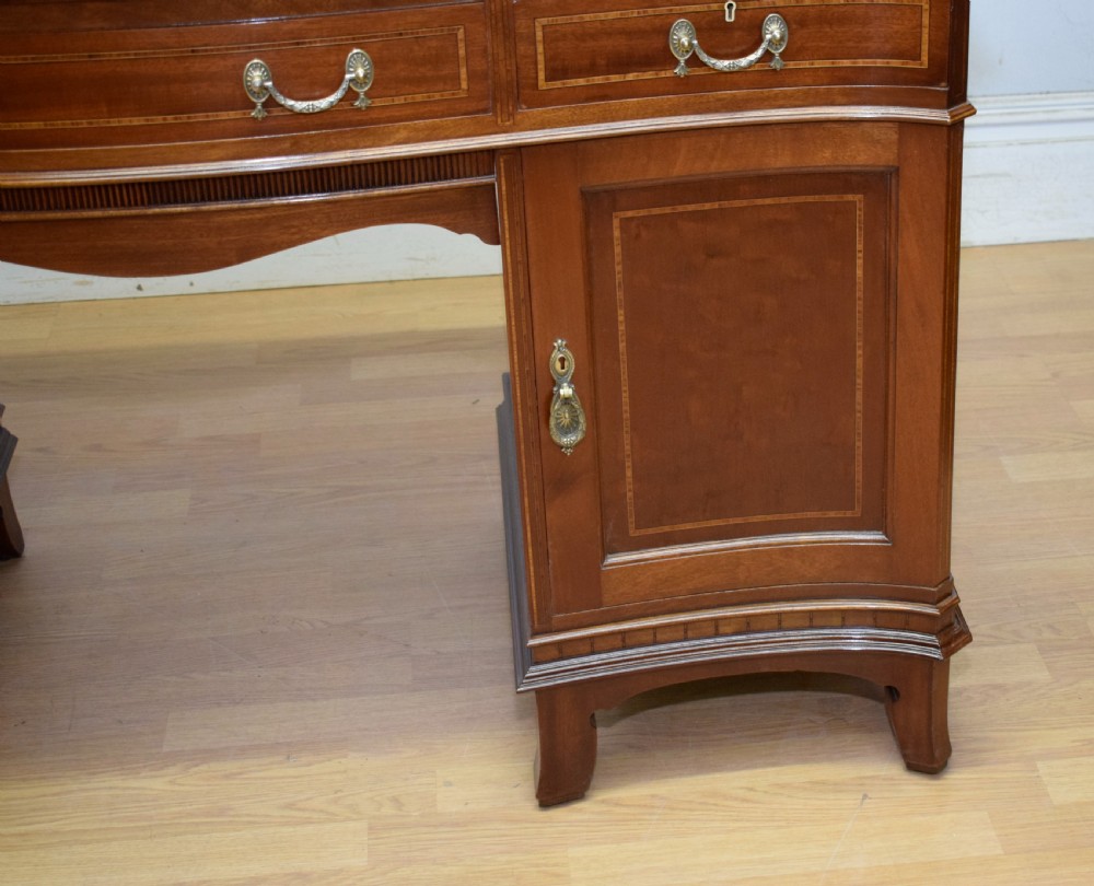 Edwardian Mahogany & Inlaid Desk View X