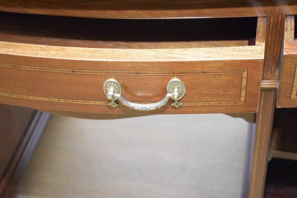Edwardian Mahogany & Inlaid Desk View XV