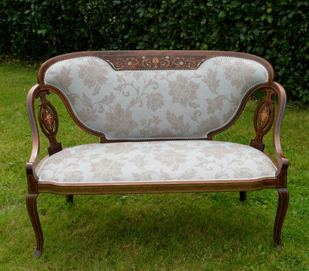 Victorian Mahogany & Rosewood Couch View VI