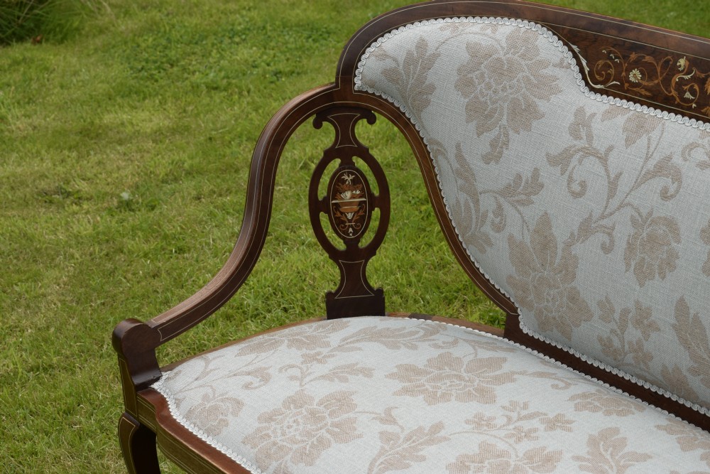 Victorian Mahogany & Rosewood Couch View VII