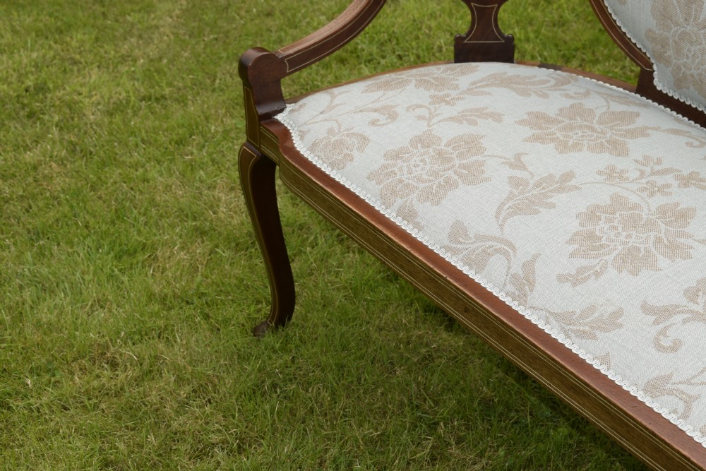 Victorian Mahogany & Rosewood Couch View IX