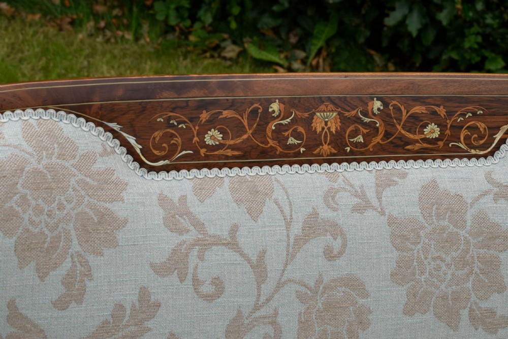 Victorian Mahogany & Rosewood Couch View X