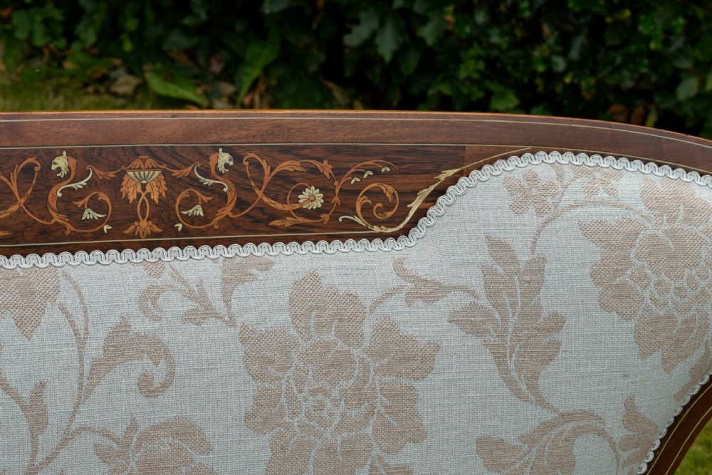 Victorian Mahogany & Rosewood Couch View XII