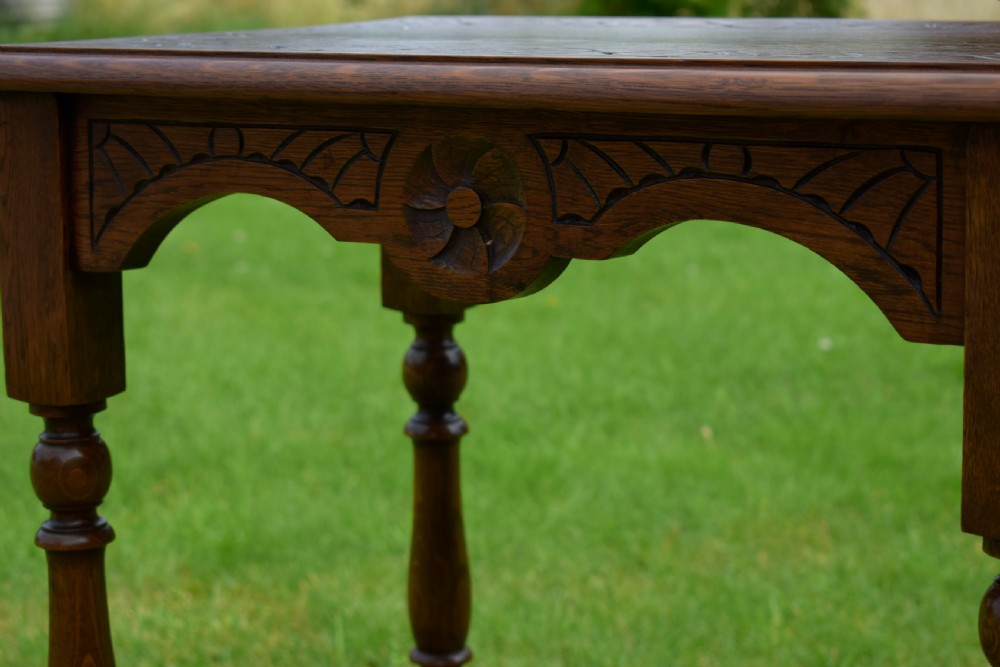  Carved Oak Occasional Table View V