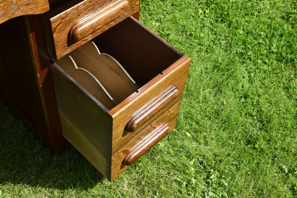 Victorian Oak Roll Top Desk View XVI
