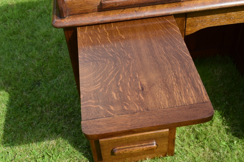 Victorian Oak Roll Top Desk View XVII