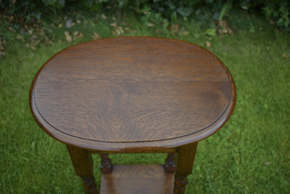 Oak Barley Twist Occasional Table View IX