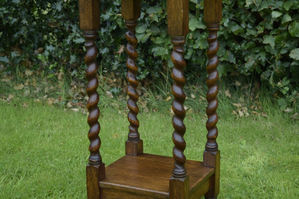 Oak Barley Twist Occasional Table View XI