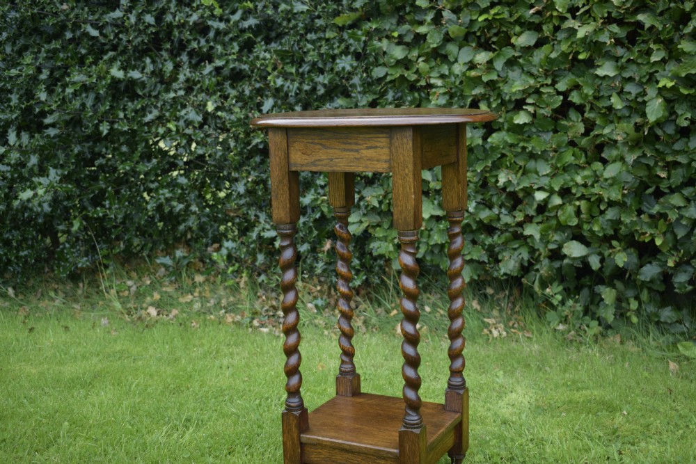 Oak Barley Twist Occasional Table View XII