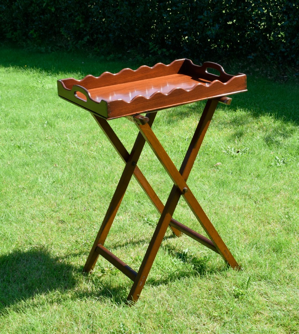 Victorian Butlers Tray On Stand View V
