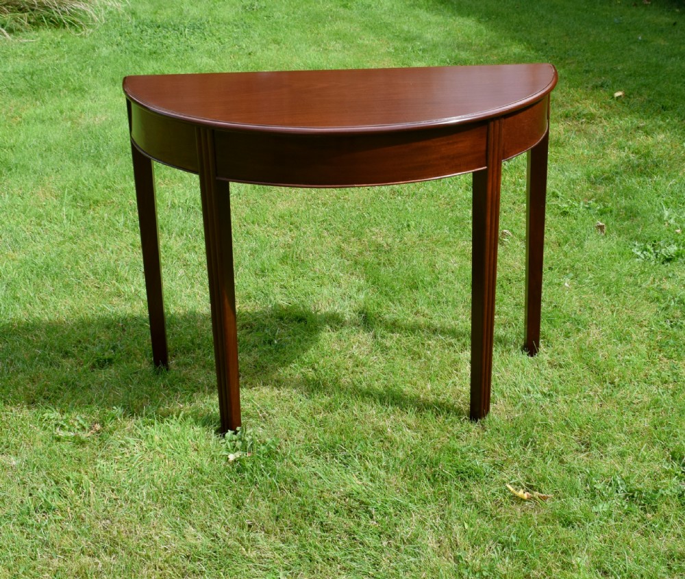 Georgian Mahogany Demi Lune Table View II