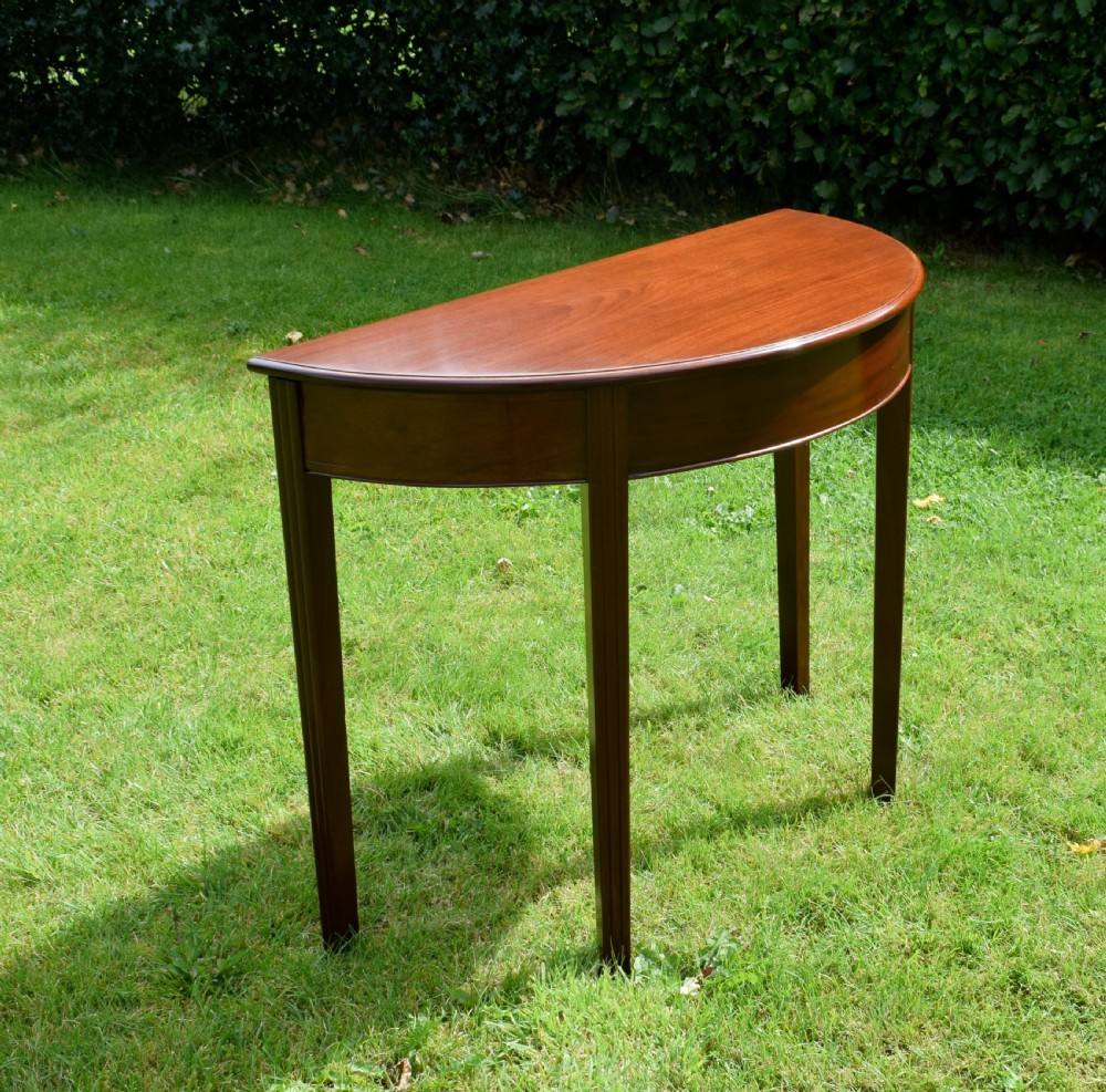 Georgian Mahogany Demi Lune Table View III