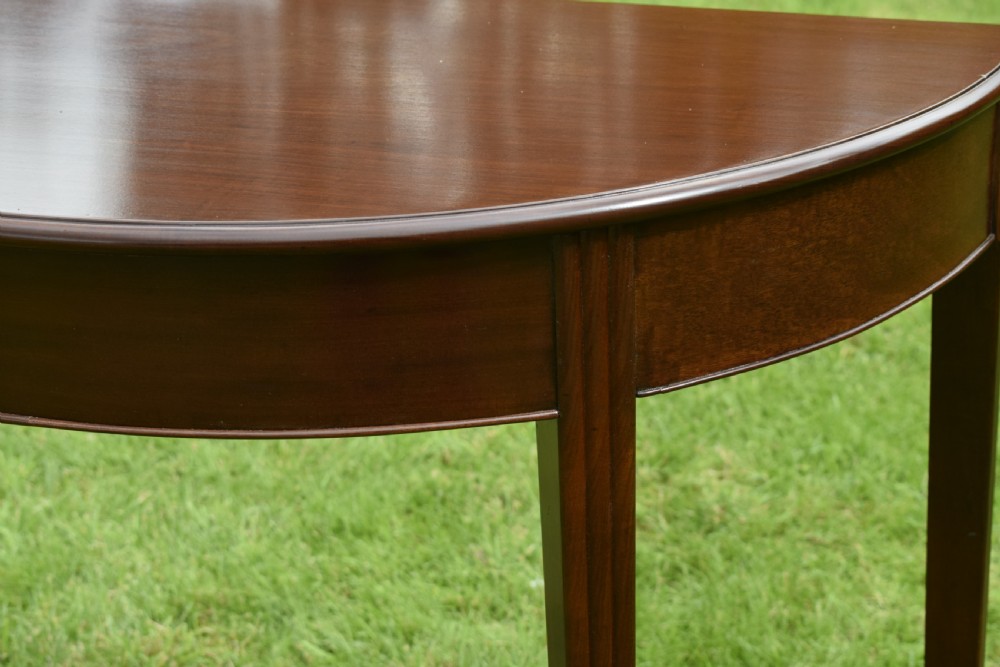 Georgian Mahogany Demi Lune Table View VI