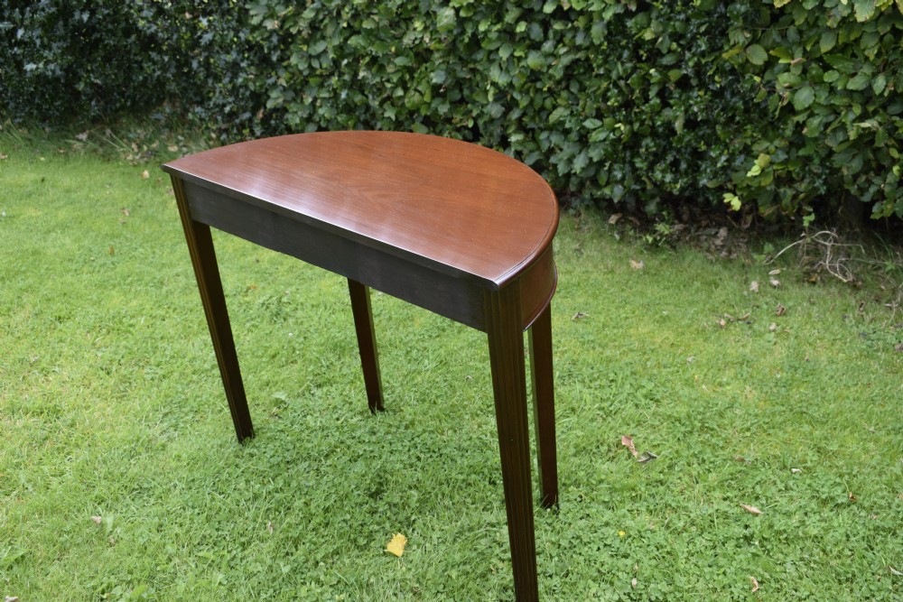 Georgian Mahogany Demi Lune Table View XIV