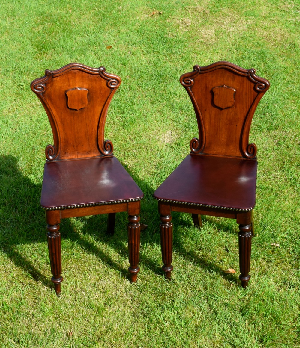 Pair of Regency Hall Chairs View II