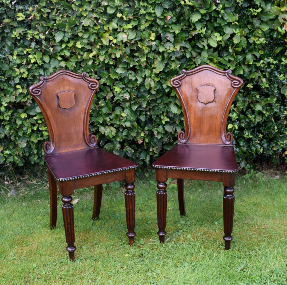 Pair of Regency Hall Chairs View IX