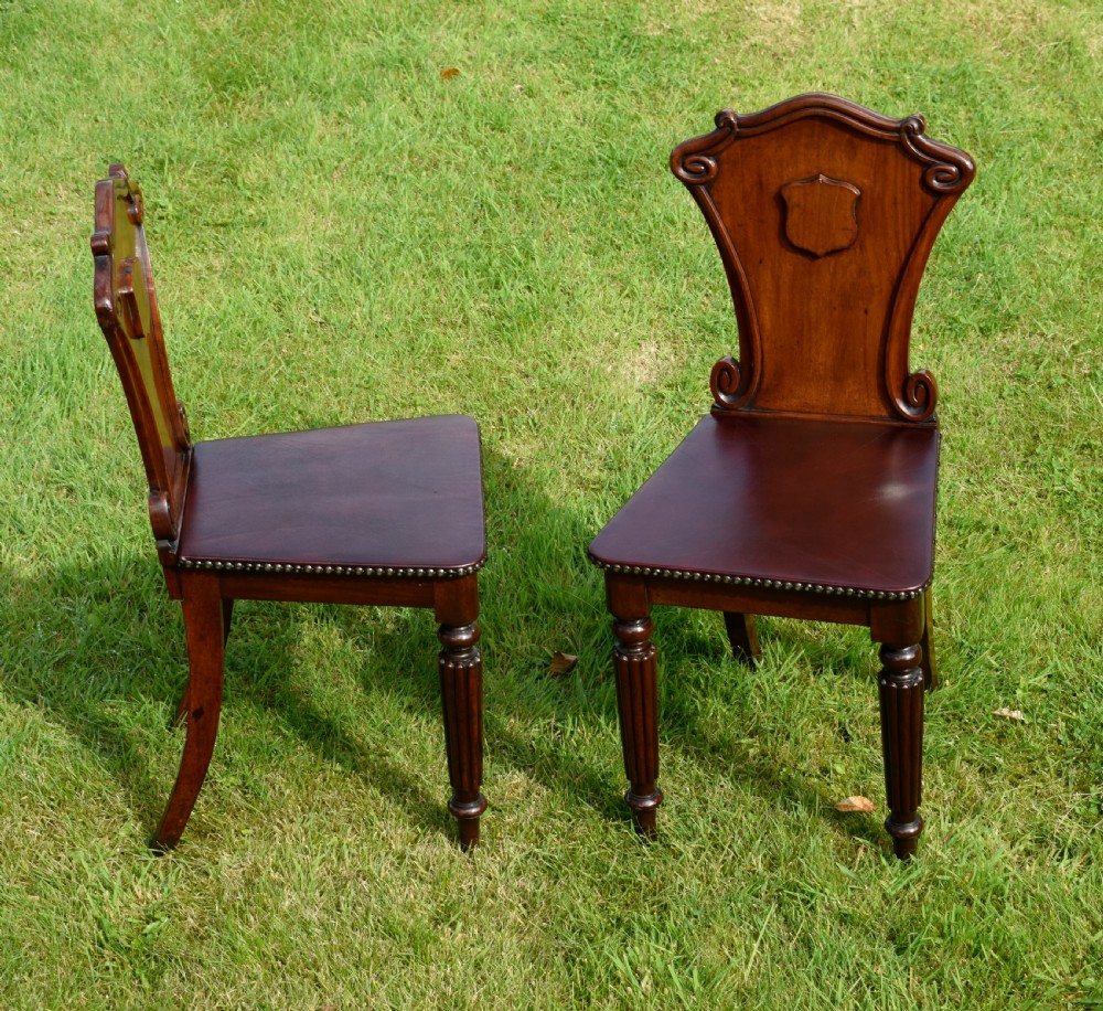 Pair of Regency Hall Chairs View XII