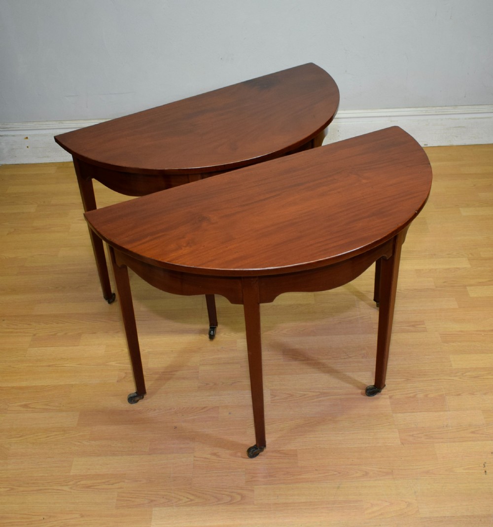 Pair of Georgian Consoles Tables Demi Lune