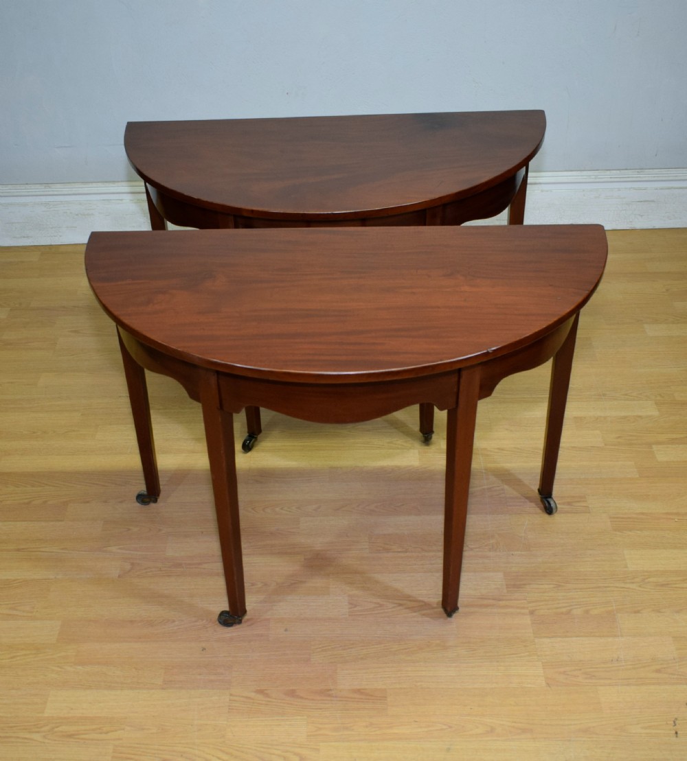 Pair of Georgian Consoles Tables Demi Lune View II