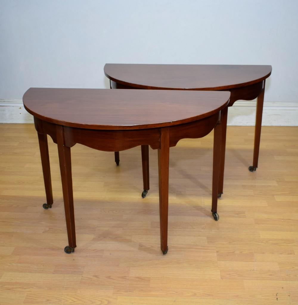 Pair of Georgian Consoles Tables Demi Lune View III