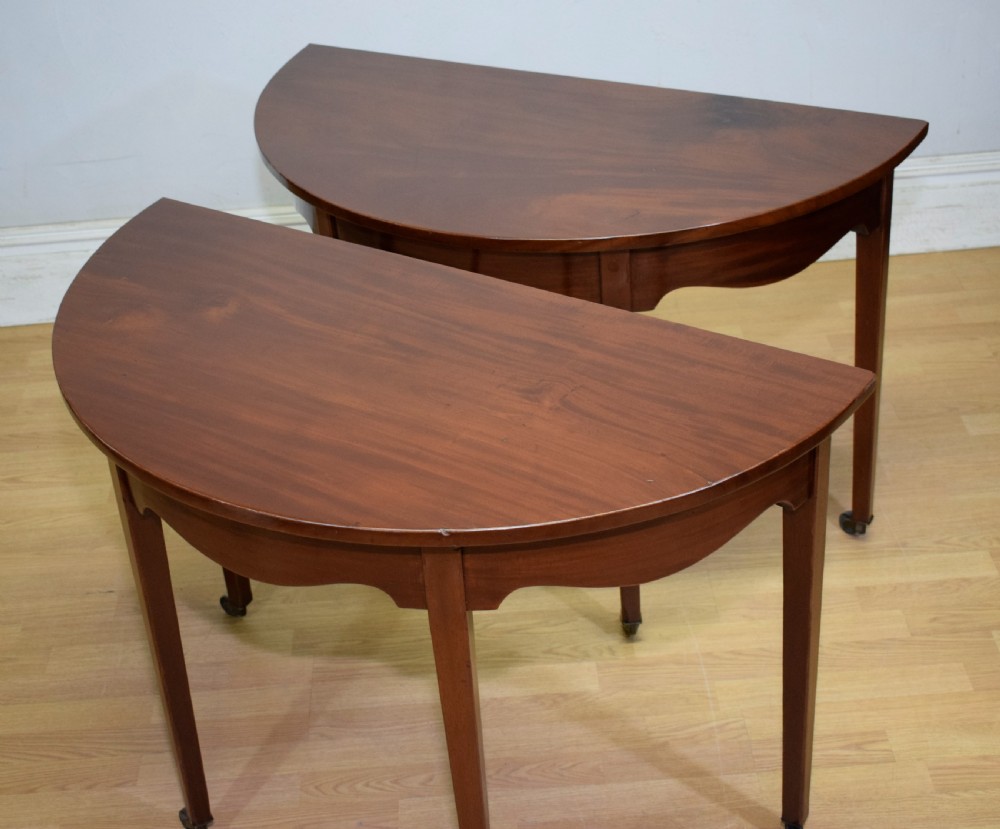Pair of Georgian Consoles Tables Demi Lune View V