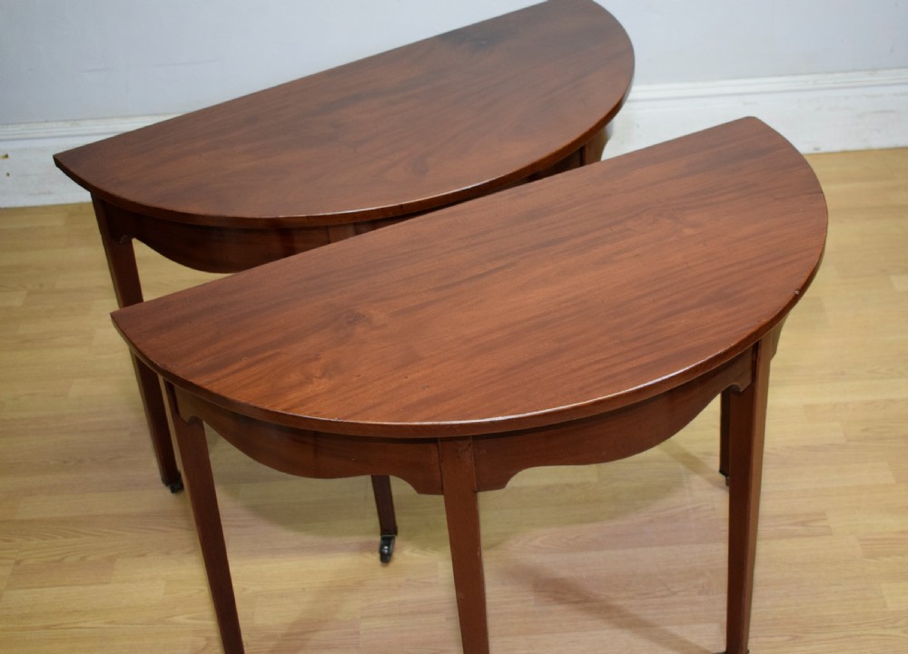 Pair of Georgian Consoles Tables Demi Lune View X