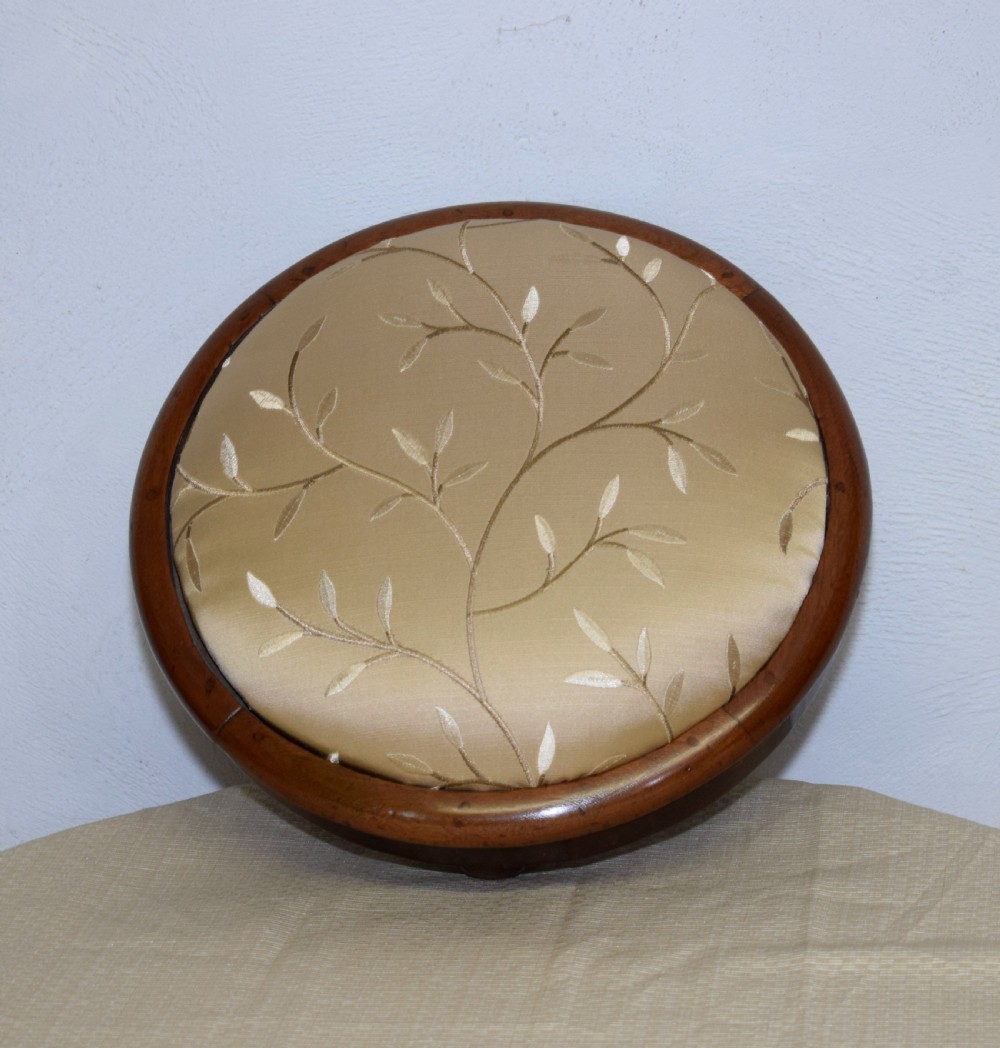 Victorian Walnut Foot Stool View X