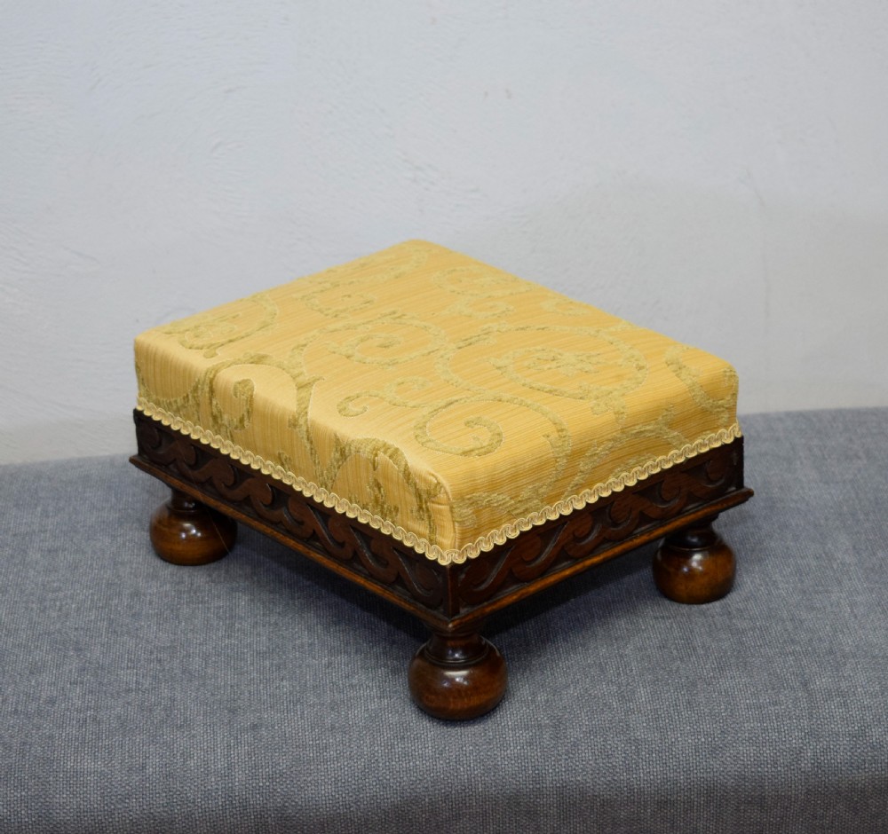Antique Oak Foot Stool View III