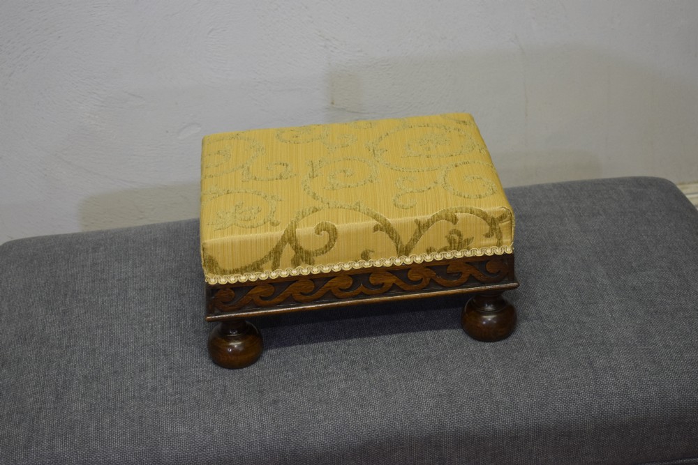 Antique Oak Foot Stool View IV