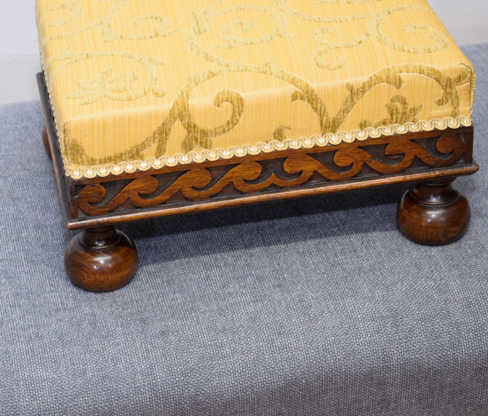 Antique Oak Foot Stool View VI