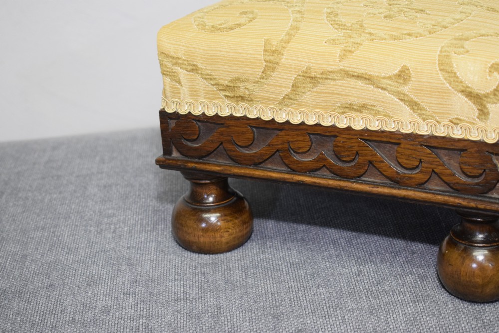 Antique Oak Foot Stool View XI