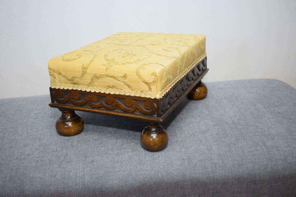 Antique Oak Foot Stool View XII
