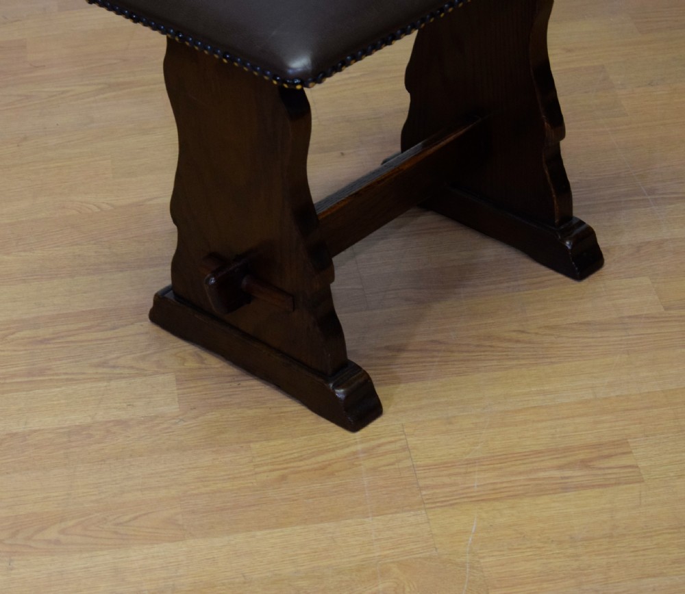 Arts & Crafts Oak Stool View II