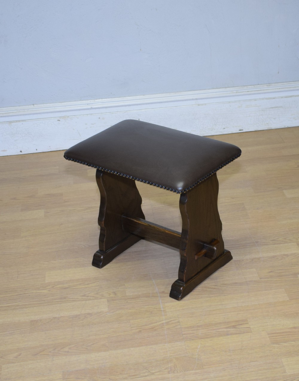 Arts & Crafts Oak Stool View IV