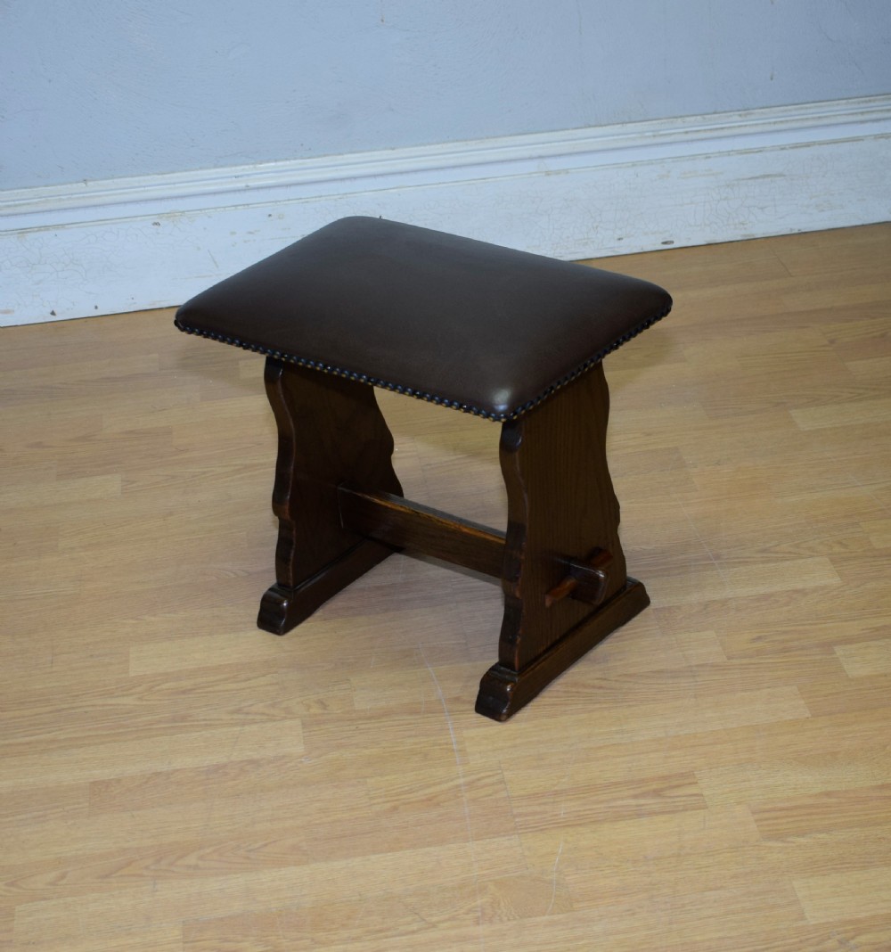 Arts & Crafts Oak Stool View VI