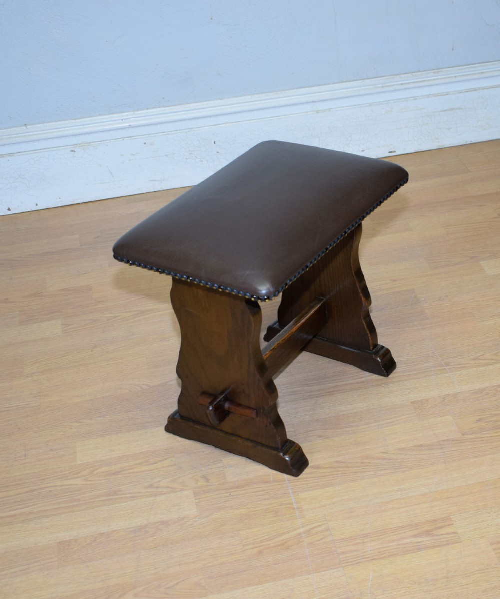 Arts & Crafts Oak Stool View VII