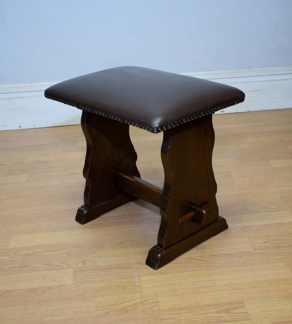 Arts & Crafts Oak Stool View XI