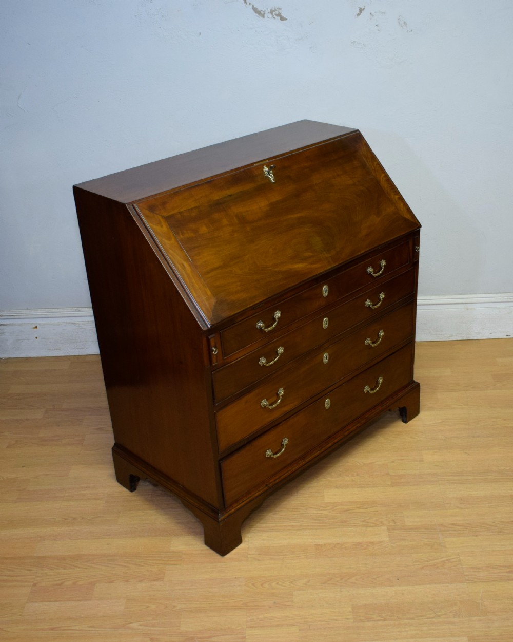 Georgian Period Mahogany Bureau View VIII