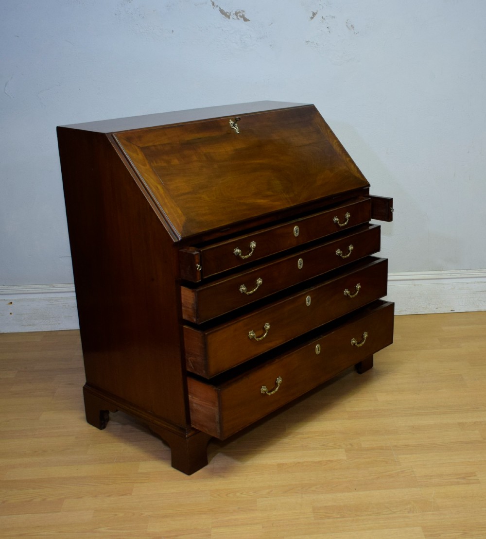 Georgian Period Mahogany Bureau View IX