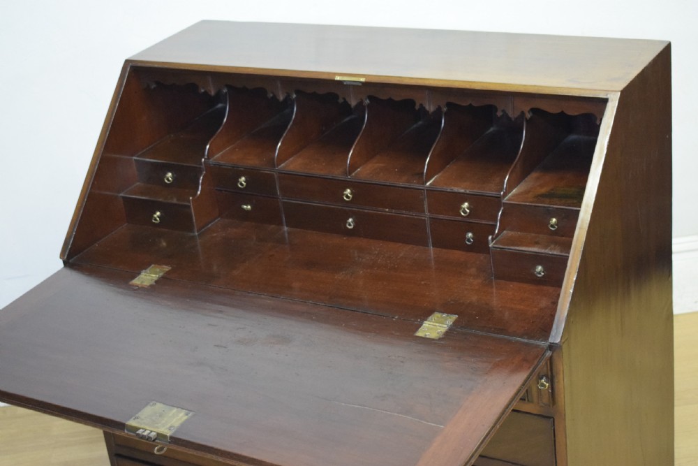 Georgian Period Mahogany Bureau View XVIII