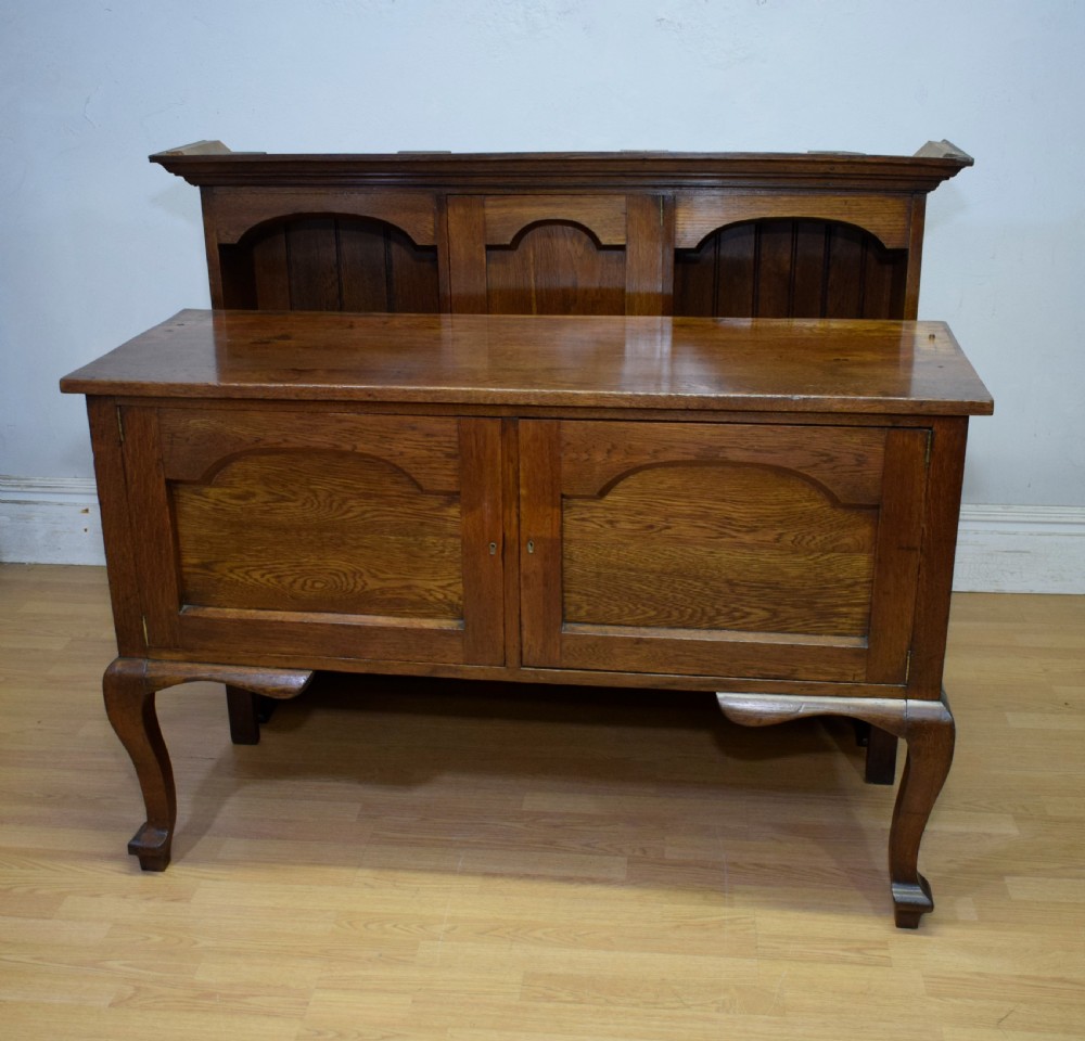 Arts & Crafts Oak Dresser & Rack View III