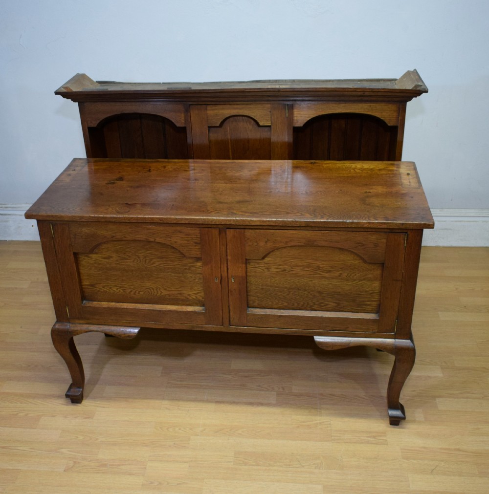 Arts & Crafts Oak Dresser & Rack View IV