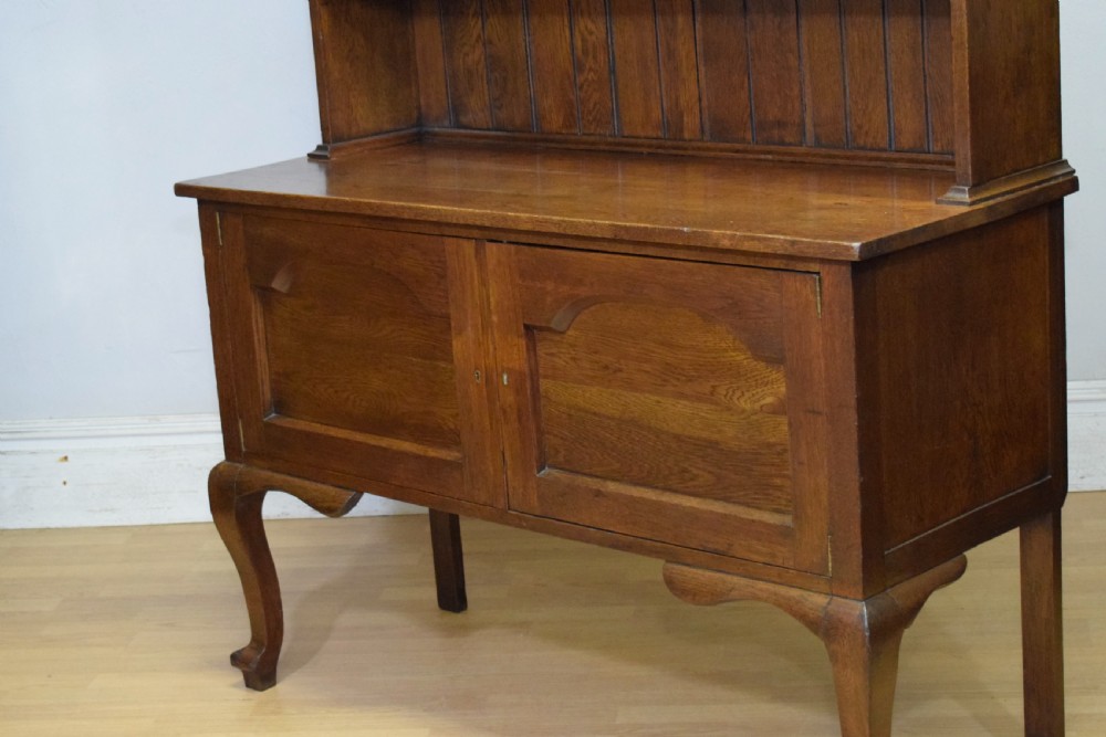 Arts & Crafts Oak Dresser & Rack View VII