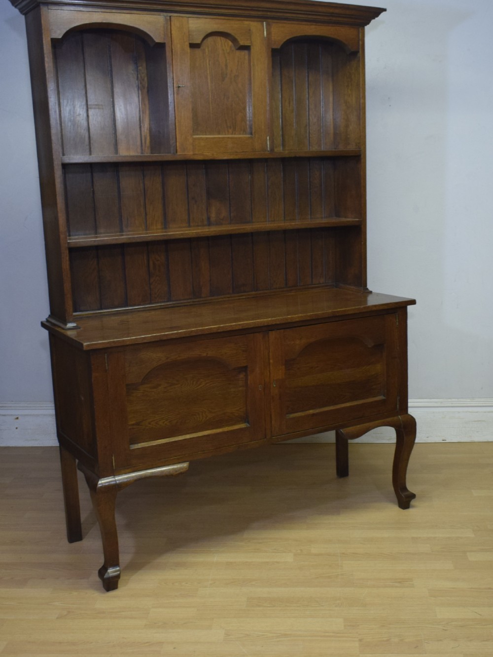 Arts & Crafts Oak Dresser & Rack View XII