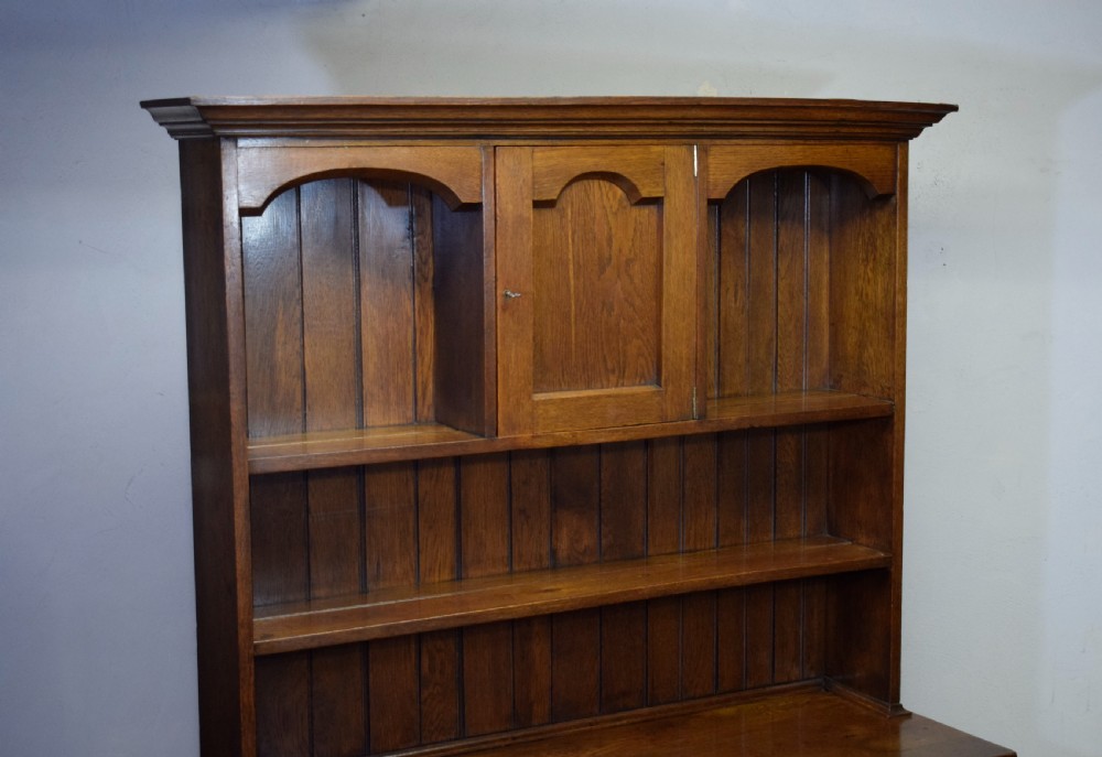 Arts & Crafts Oak Dresser & Rack View XIV