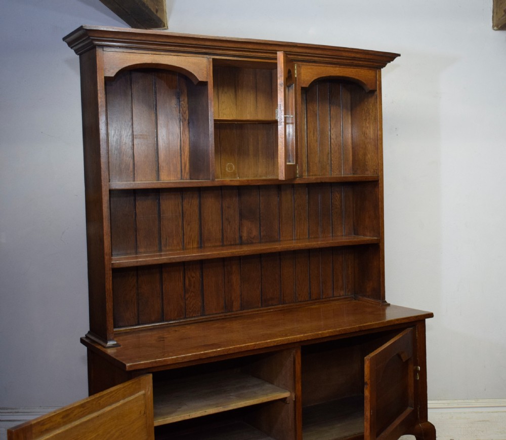Arts & Crafts Oak Dresser & Rack View XV